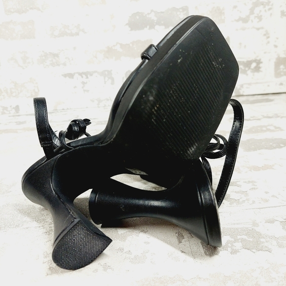 New BP Netta Platform Black Vegan Leather Strappy Sandals H363 - Picture 8 of 11